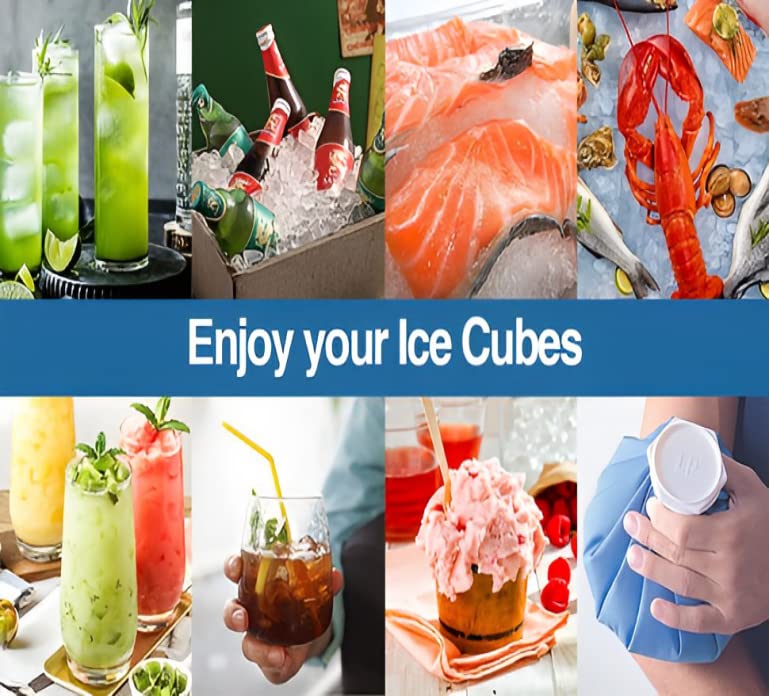 LITBOOS Countertop Ice Makers, 26Lbs/24H Stainless Steel Ice Machine, Portable with Ice Scoop & Basket, 9 Cubes in 7 Mins, 2 Ice Sizes for Home/Kitchen/Office/Bar