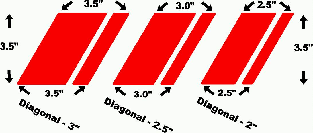 Reflective Wheel Hash Mark Decals for Dodge Challenger - 6 High-Quality Engineer Grade Reflective Stickers