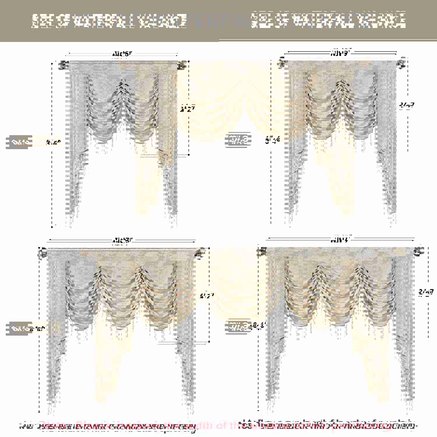 Alps Swag Valance - Elegant Waterfall Window Treatment