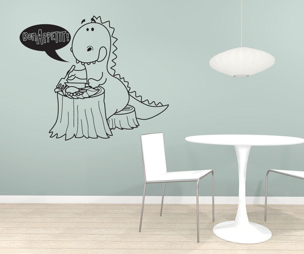 Vinyl Wall Decal Sticker Dinosaur Bon Appetit #OS_DC691