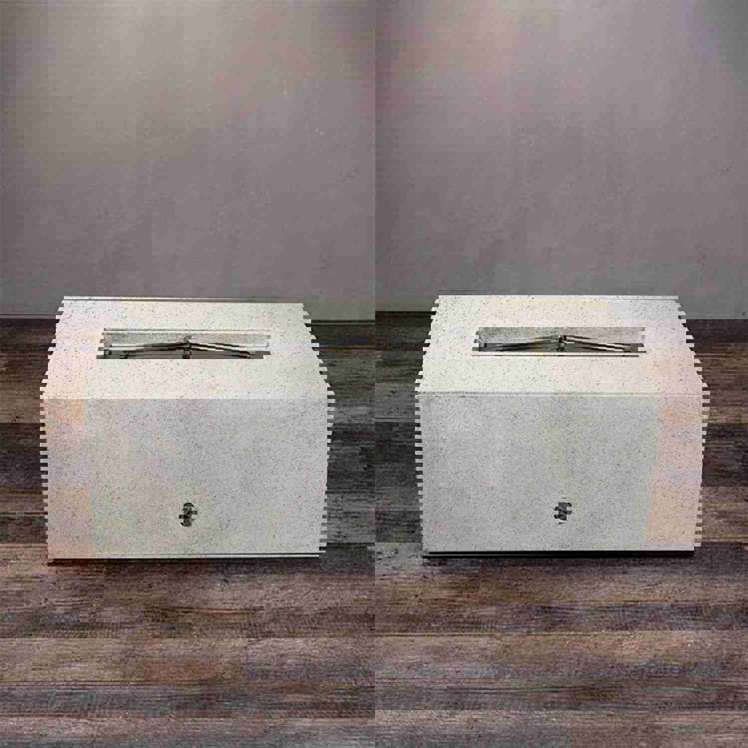 Starfire Designs Rustic 48 x 32 Rectangle Concrete Gravity Gas Fire Pit