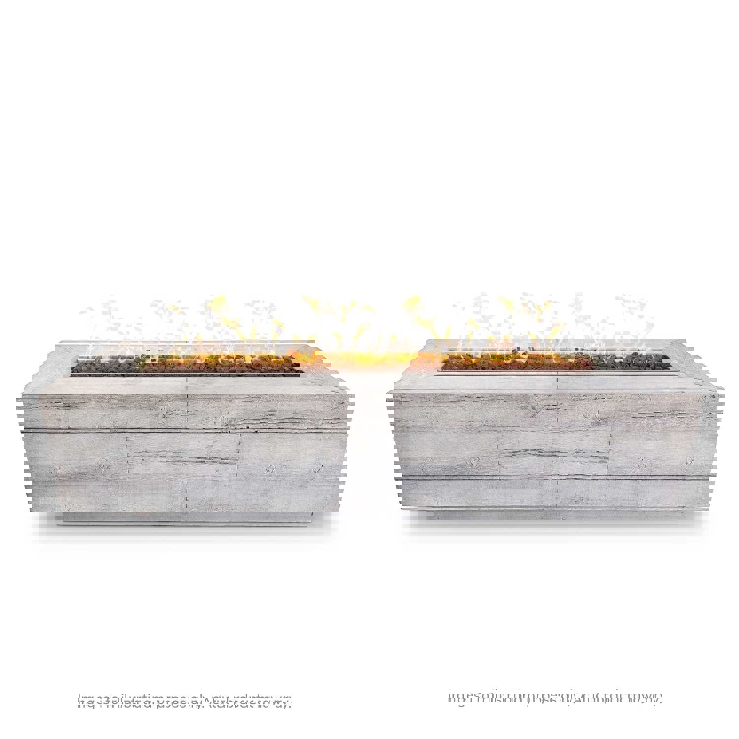 The Outdoor Plus 108 Catalina Wood Grain Concrete Gas Fire Pit