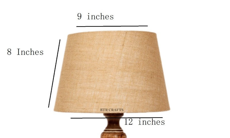 BTR CRAFTS Jute Tapper Lamp Shade 12 Inches - Durable & Stylish Home Decor