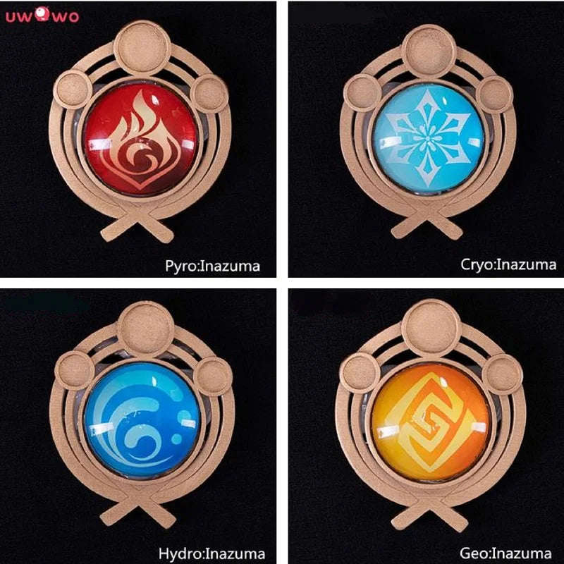 UWOWO LED Vision Eye of God Game Genshin Impact Cosplay Props