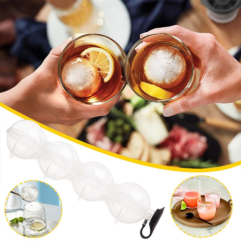 Premium Silicone Ice Ball Maker Mold for Whiskey & Cocktails
