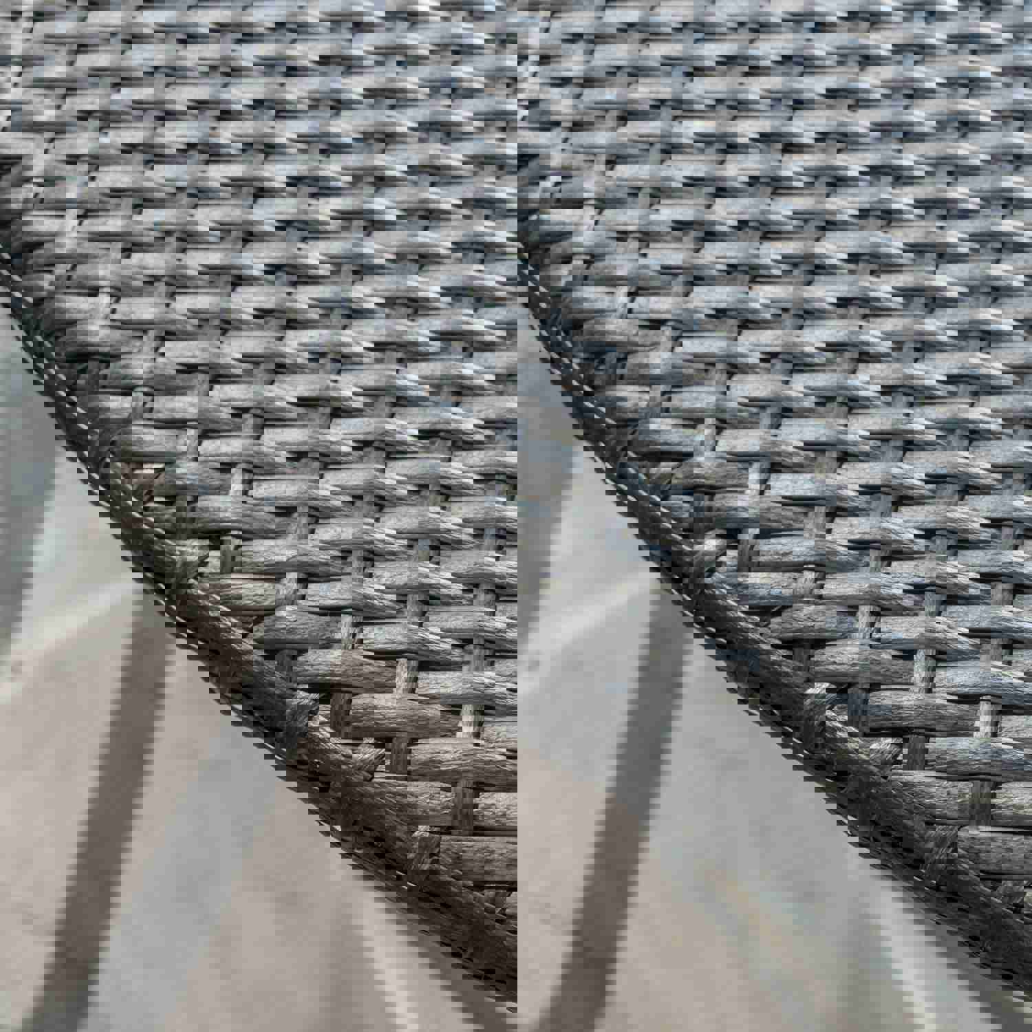 Bristle Outdoor Grey Wicker Round Dining Table