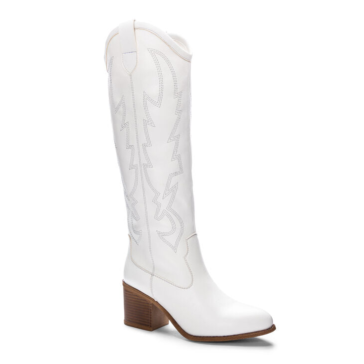 Upwind Western Boot - Tall White Cowgirl Boot