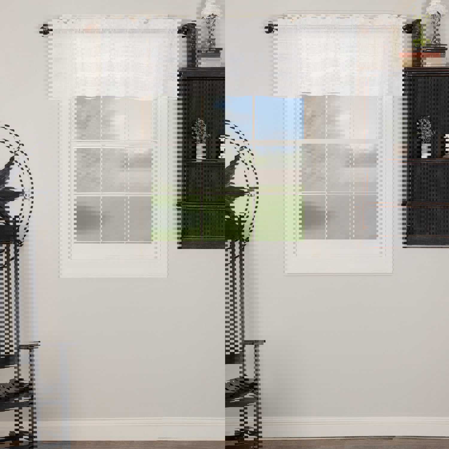 White Ruffled Sheer Petticoat Valance 16x72 - Farmhouse Decor