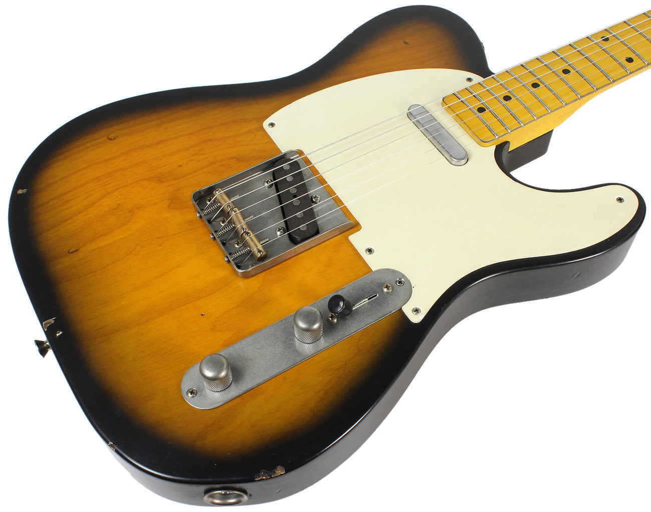 Nash T-57 Guitar, 2-Tone Sunburst, Light Aging - Vintage Tele Model with Modern Features