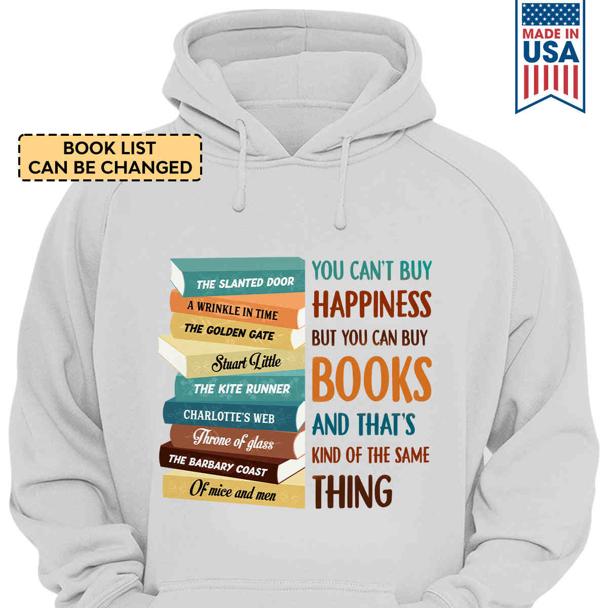 Custom Bookshelf Hoodie - Book Lovers Gift