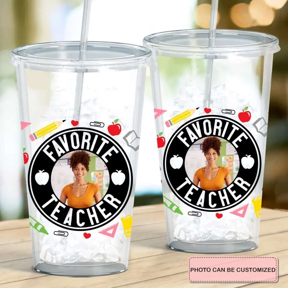 Personalized Custom Acrylic Tumbler - Perfect Gift for Teachers, Birthday & Special Occasions