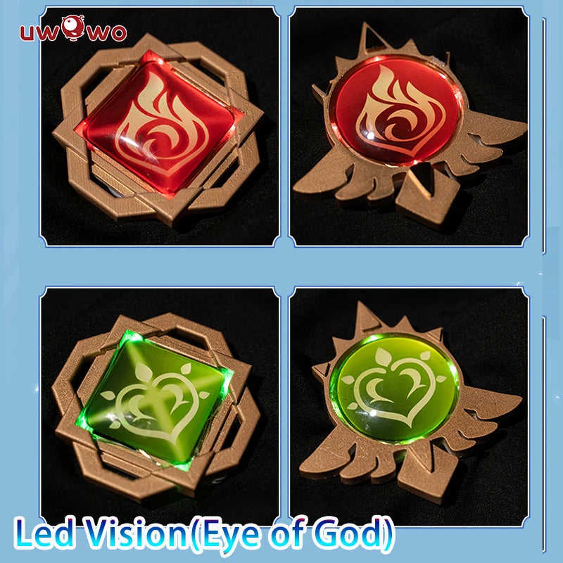 UWOWO LED Vision Eye of God Game Genshin Impact Cosplay Props