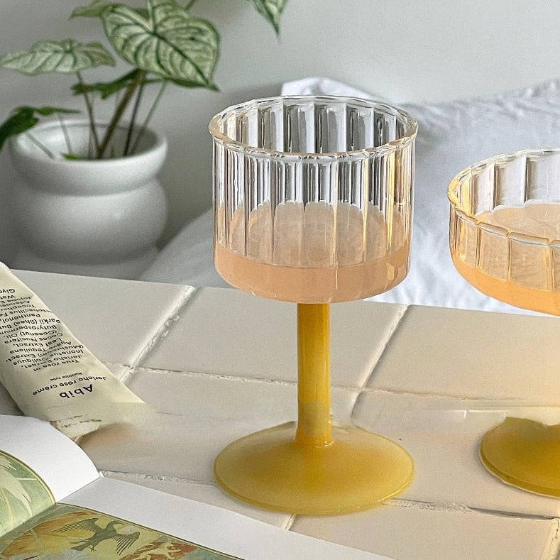 Vintage Style Wine Glass - Heat-resistant Glass with Various Sizes