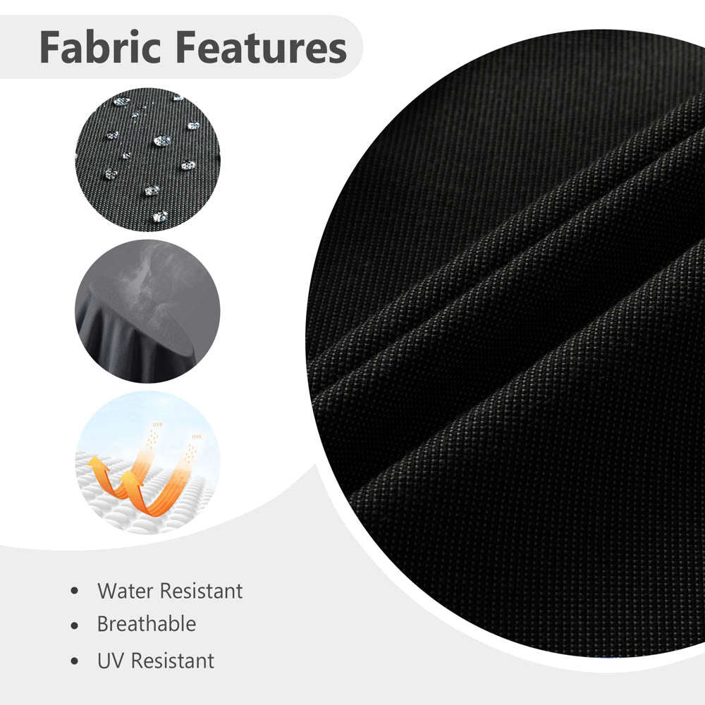 Ovios Athena Series Outdoor Patio Furniture Set 6-Piece with 46 Double Layer Rectangle Fire Pit Table