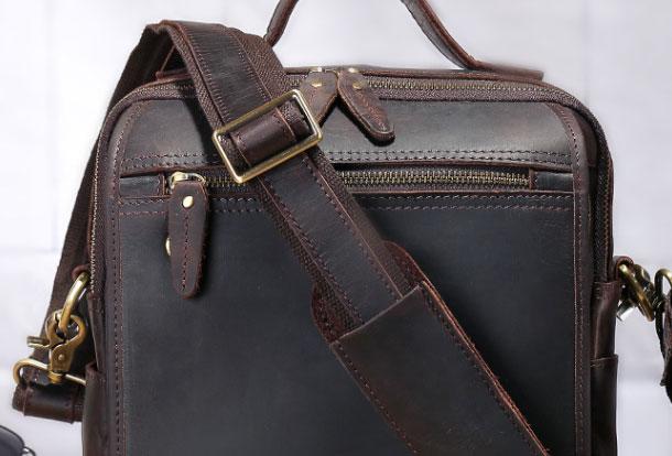 Genuine Leather Messenger Bag for Men - Cool Chest Crossbody Travel Hiking Bag