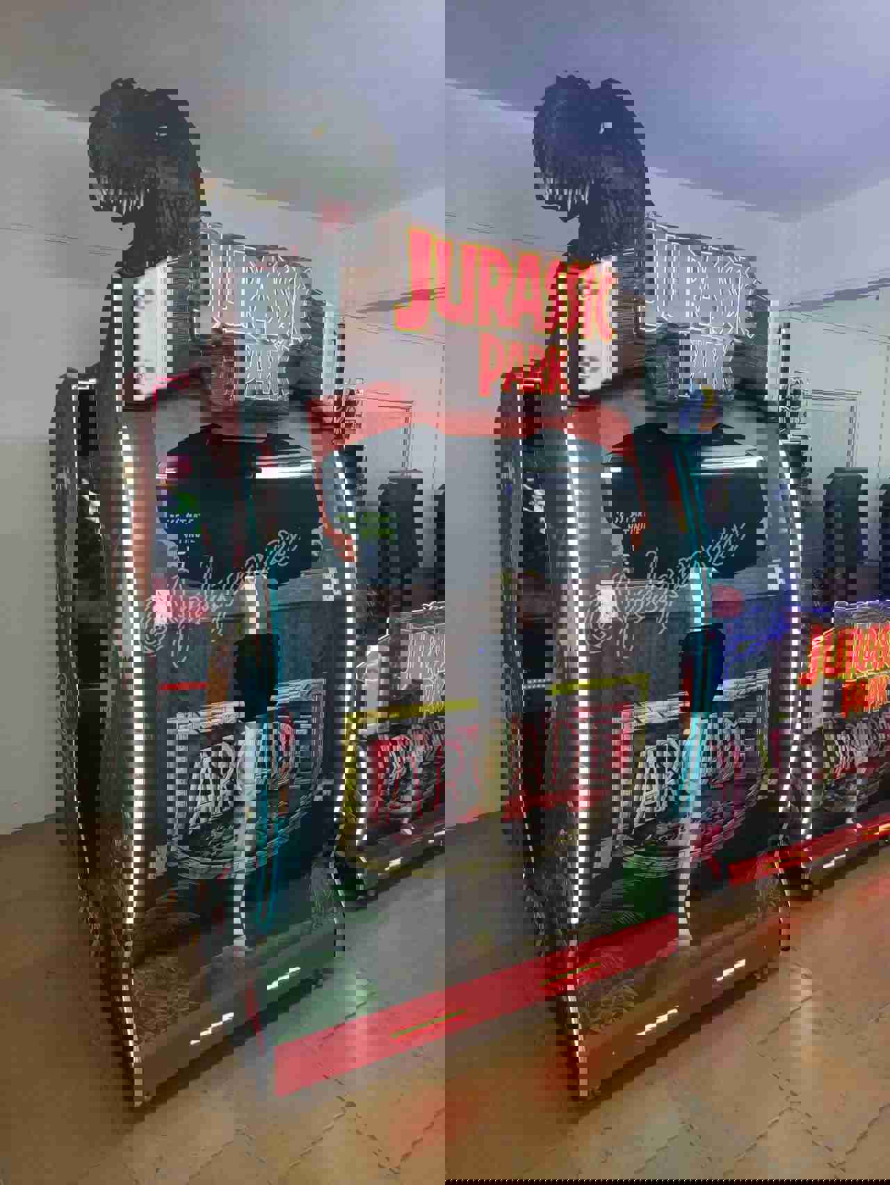 Jurassic Park Gun Shooting Arcade Machine Motion Version With House Shell