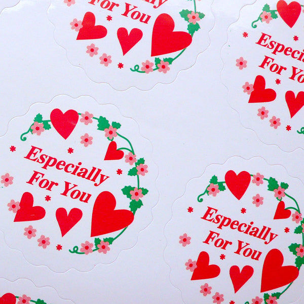 Especially For You with Heart Stickers (Flower) - 2 Sets / 24pcs for Scrapbooking & Decoration