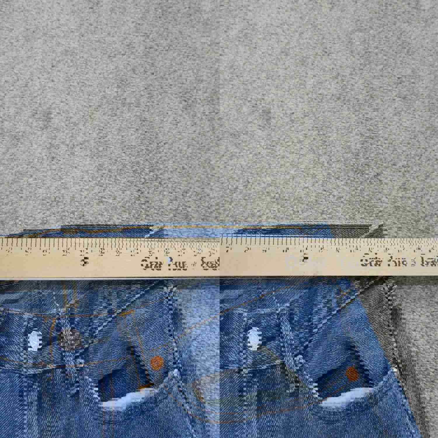 Levis Men's Blue Denim Stretch Straight Leg Jeans 34X29