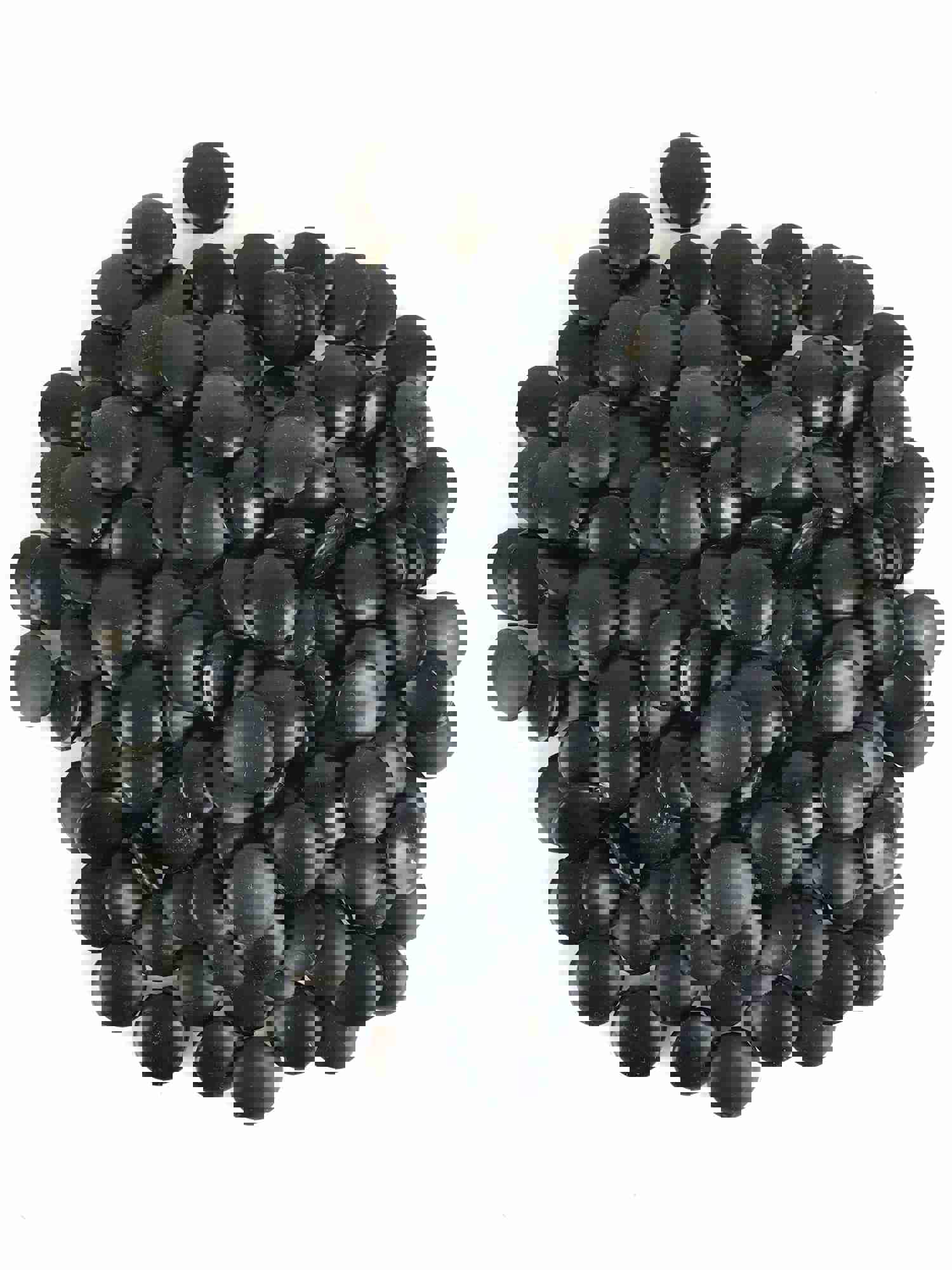 Vintage Japanese Go Stone Goishi Game Piece Set with Wooden Bowls