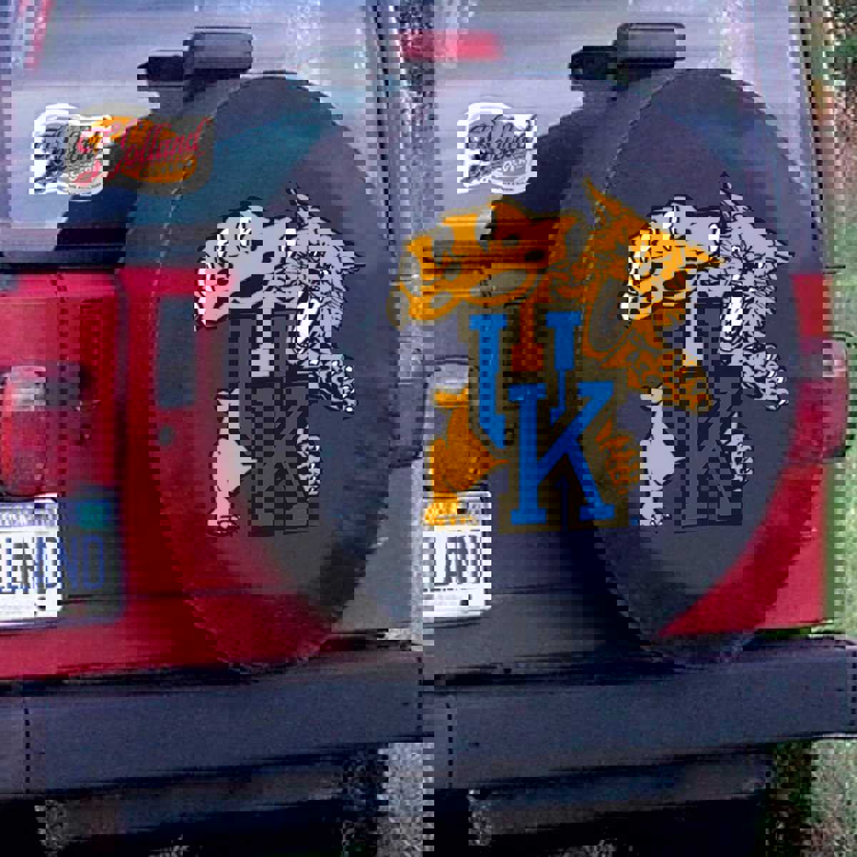 Kentucky Wildcats Cat Black Vinyl Fitted Spare Car Tire Cover