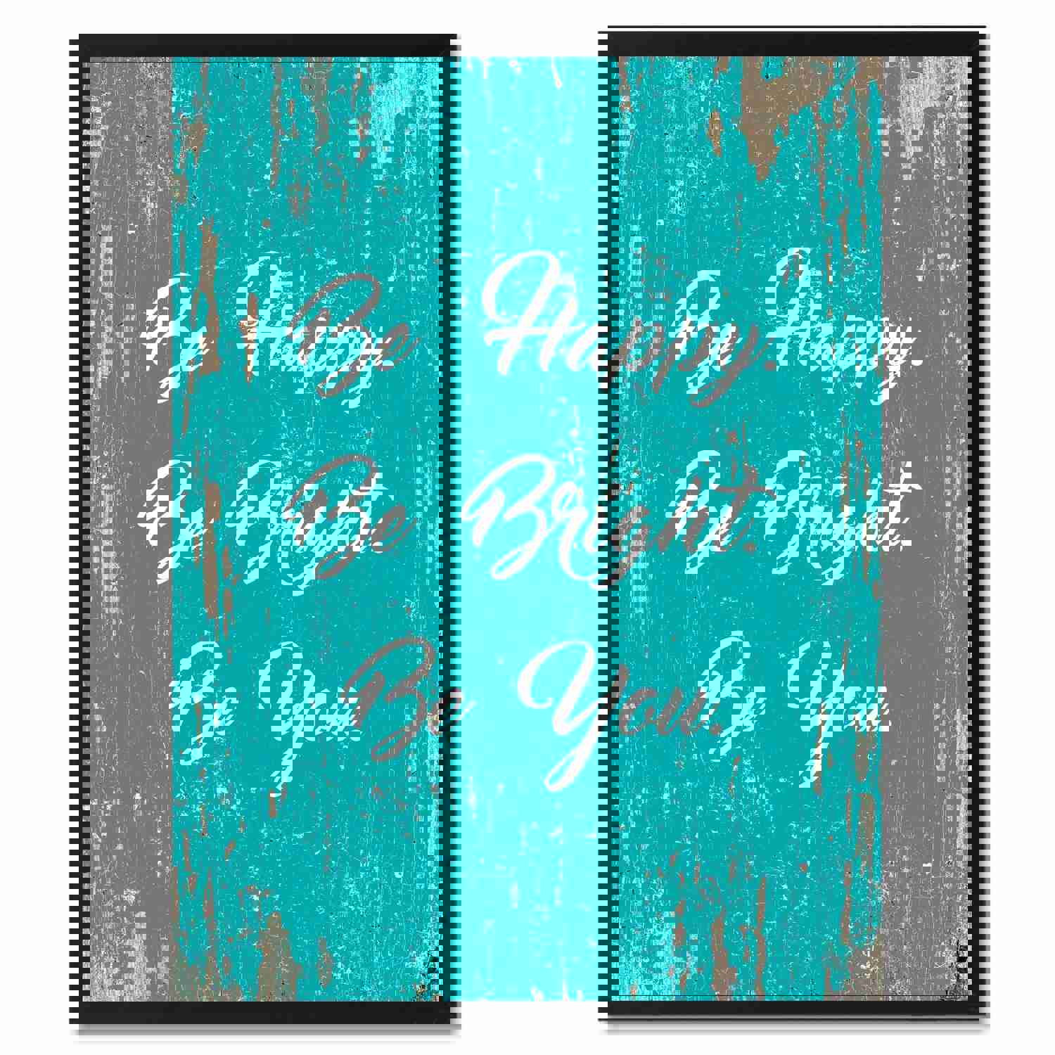 Be Happy Be Bright Be You Motivational Quote Canvas Print with Black Frame - Home Decor Wall Art Gift