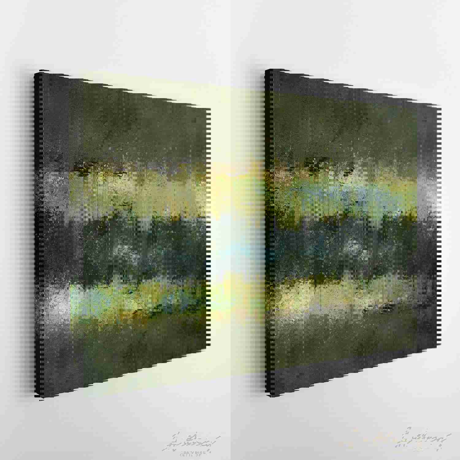 Abstract Grunge Landscape Expressionism Canvas Print Art