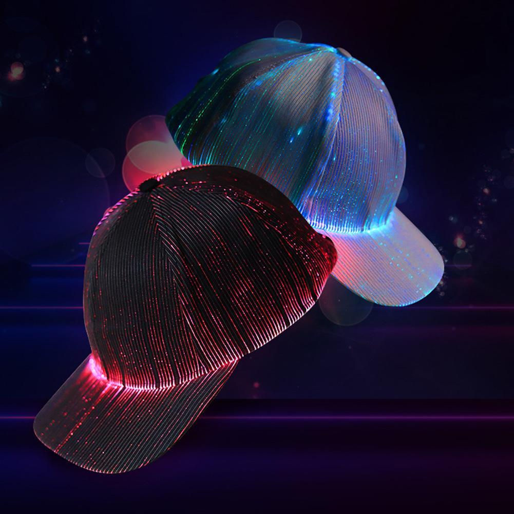Jinquedai LED Fiber Optic Lighting Baseball Cap - Disco & Party Novelty Cap