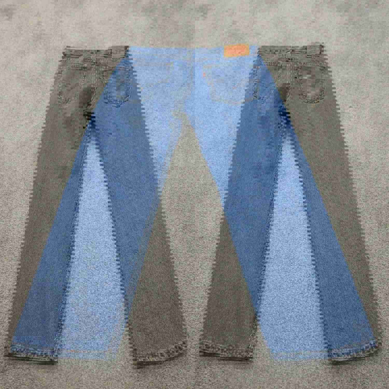 Levis Men's Blue Denim Stretch Straight Leg Jeans 34X29