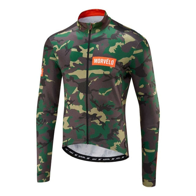MORVELO 2020 Spring Cycling Long Sleeve Jersey - Breathable & Quick Dry Road Bike Racing Shirt