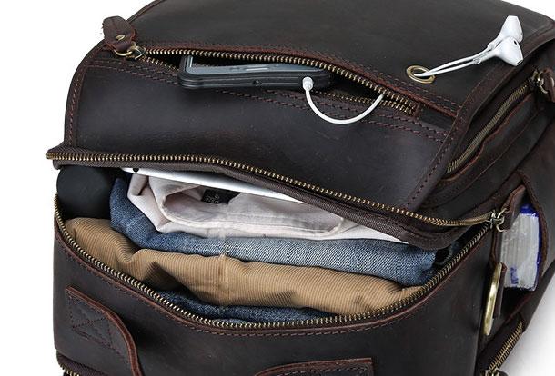 Genuine Leather Messenger Bag for Men - Cool Chest Crossbody Travel Hiking Bag