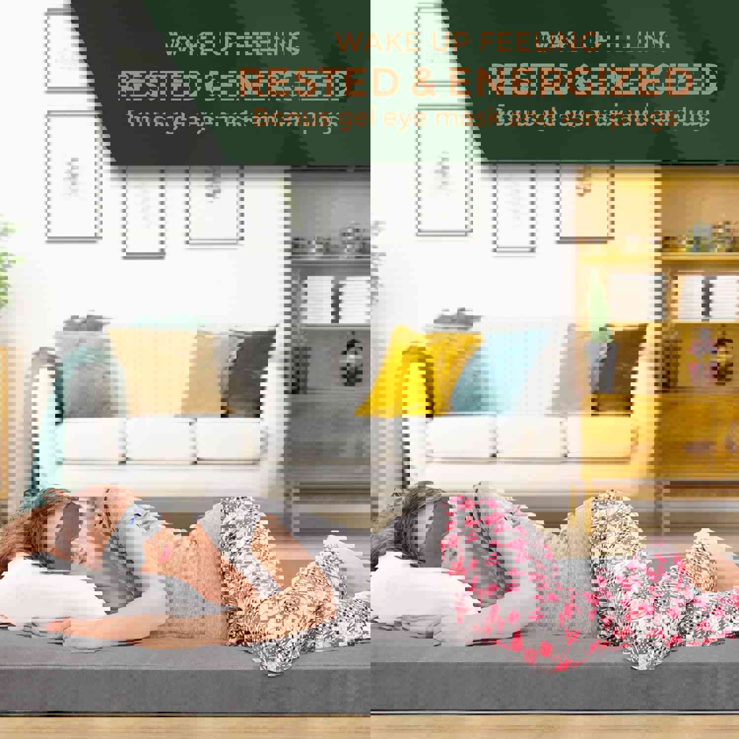 CertiPUR-US Memory Foam Camping Mattress Pad - Portable & Foldable with Waterproof Cover