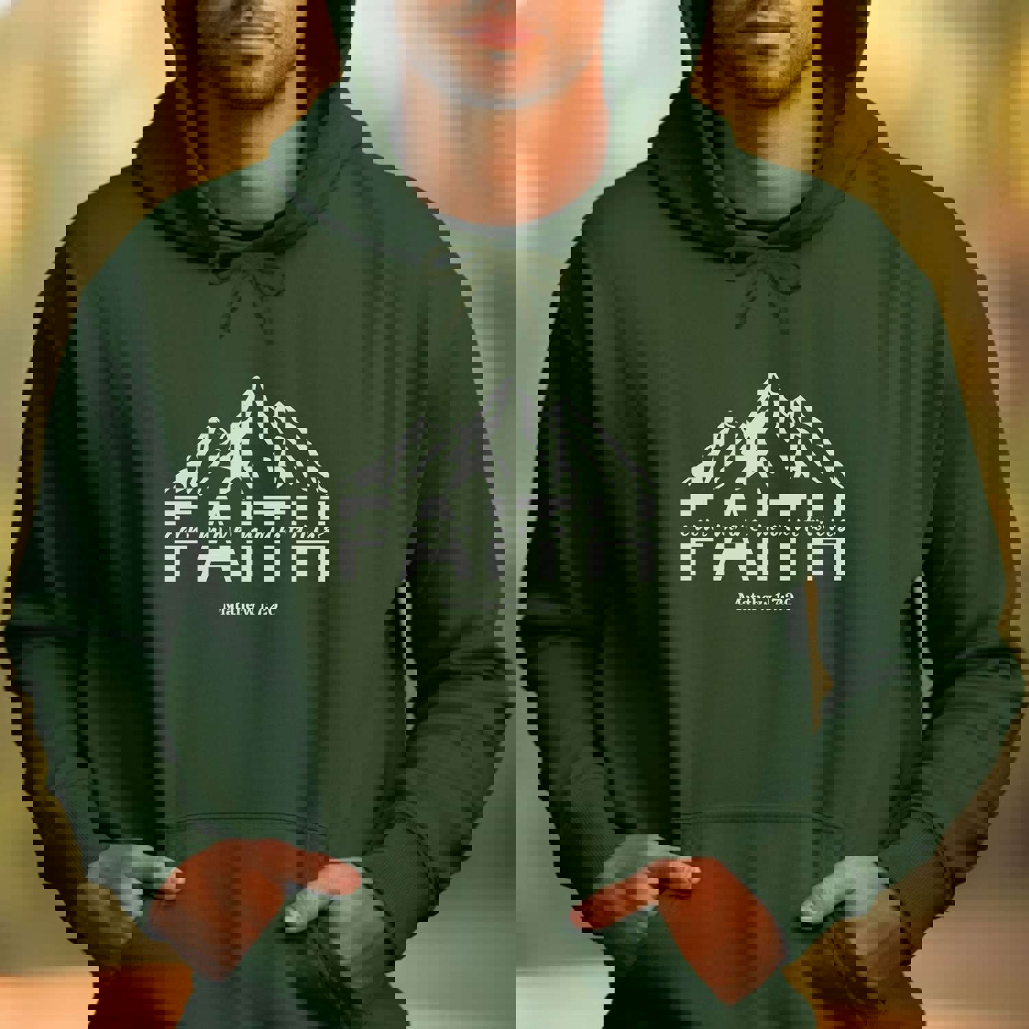 Faith Can Move Mountains Hoodie - Christian Hooded Sweater