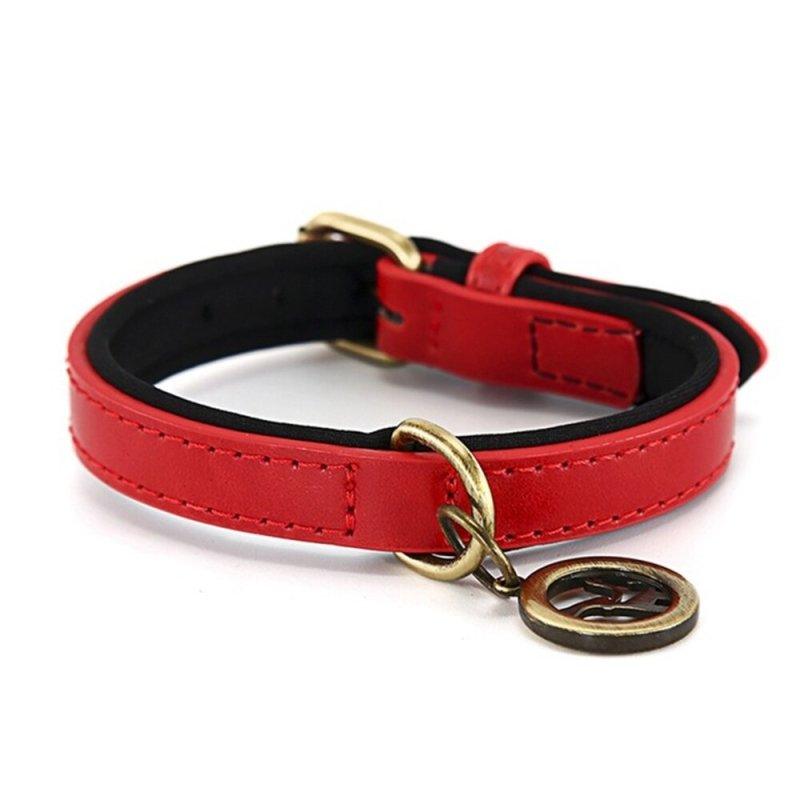 Durable PU Leather Dog Collar for Small Medium Large Dogs and Cats - Quick Release Pet Collar YS0074