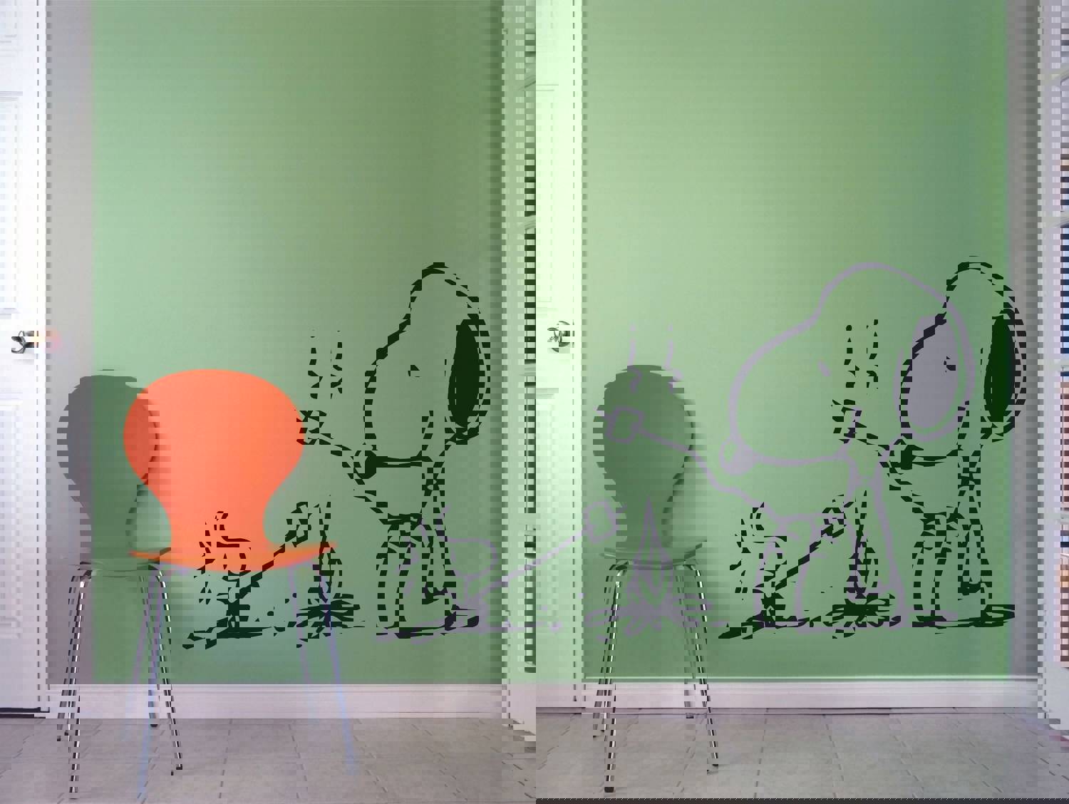 Snoopy Vinyl Wall Art Sticker Decal - Snoopy Woodstock Smores Party