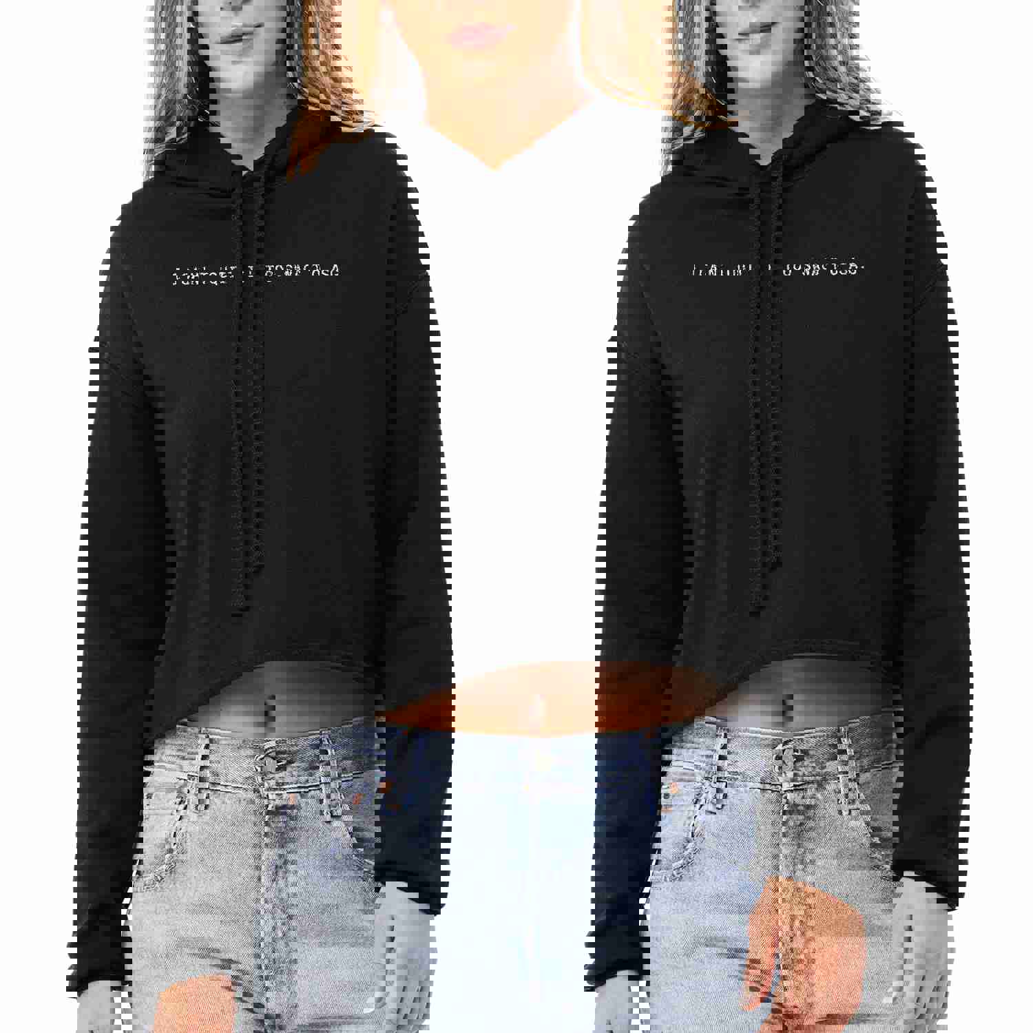 Too Swag to Sag Cropped Hoodie