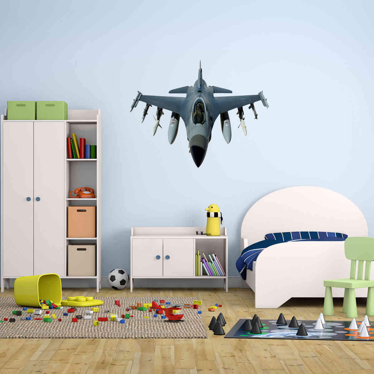 Airplane Super Sonic Jet Vinyl Wall Decal - High Resolution, Removable Home Decor