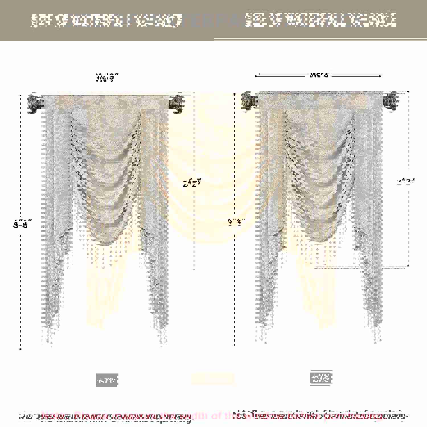 Alps Swag Valance - Elegant Waterfall Window Treatment