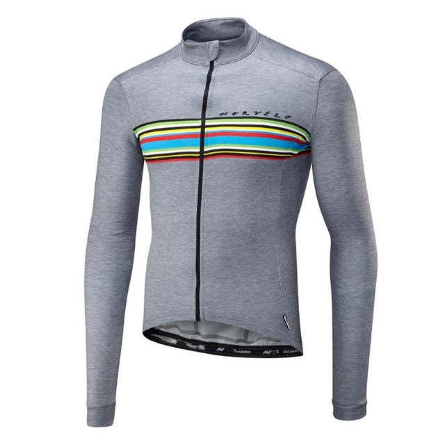 MORVELO 2020 Spring Cycling Long Sleeve Jersey - Breathable & Quick Dry Road Bike Racing Shirt