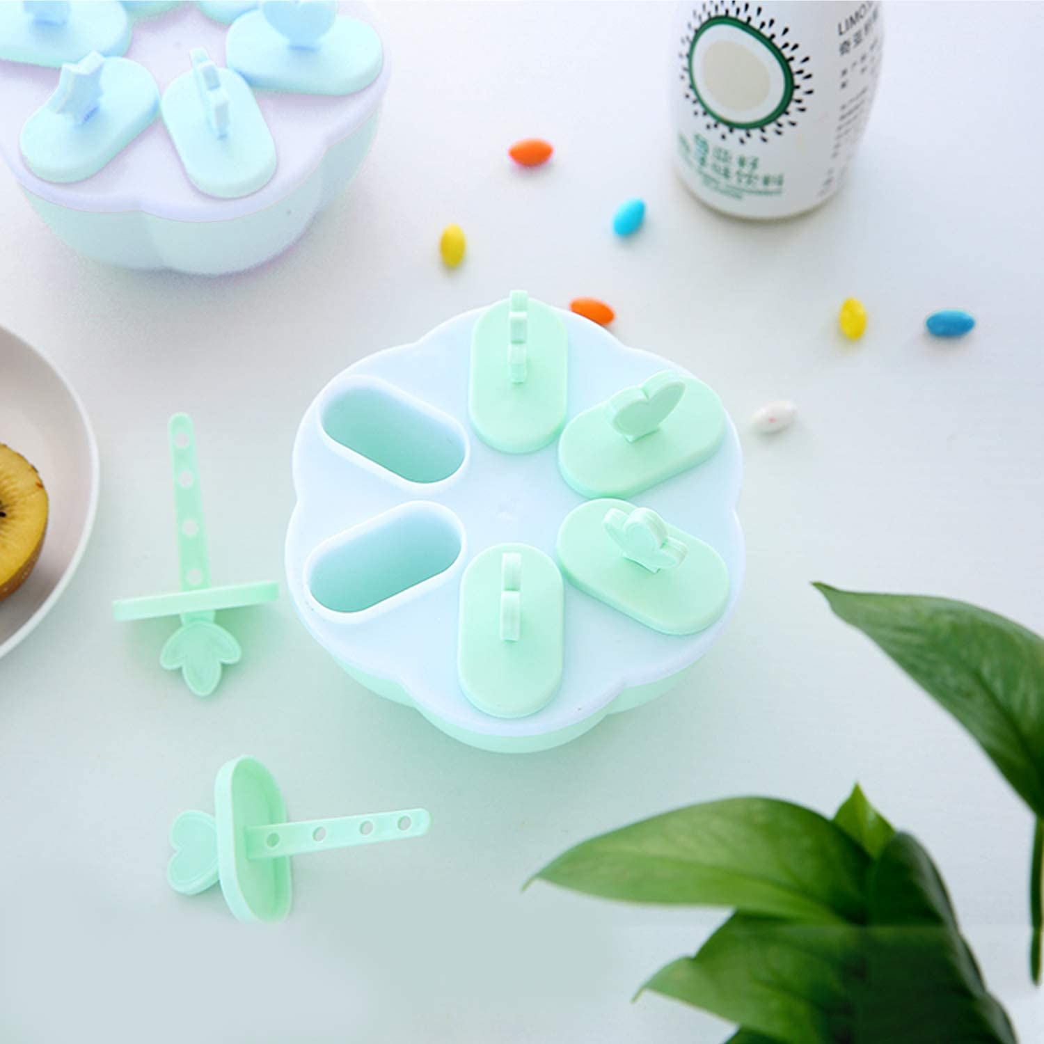 Goging Popsicle Molds 12 Pieces - BPA Free, Reusable Ice Pop Maker with Sticks