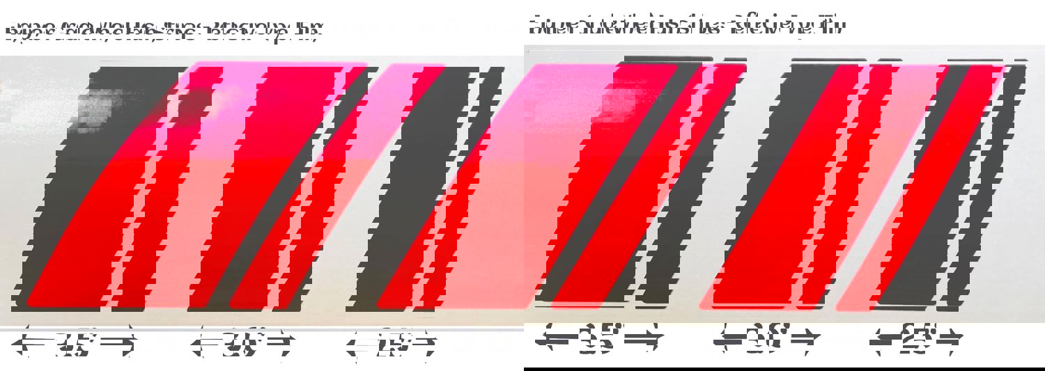 Reflective Wheel Hash Mark Decals for Dodge Challenger - 6 High-Quality Engineer Grade Reflective Stickers