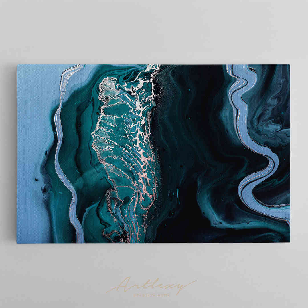 Luxury Marble Fluid Art Canvas Print for Home and Office Decor