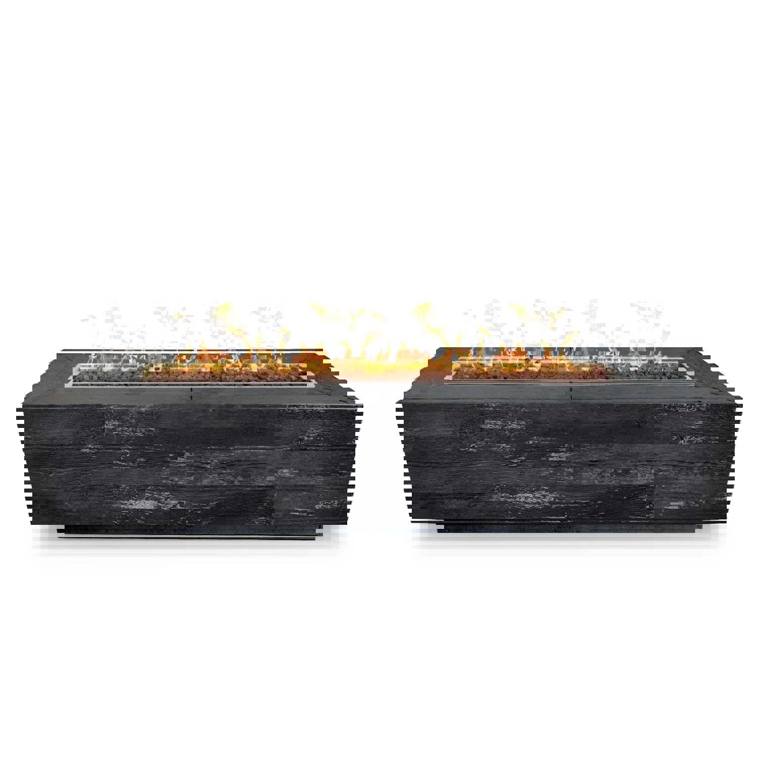 The Outdoor Plus 108 Catalina Wood Grain Concrete Gas Fire Pit
