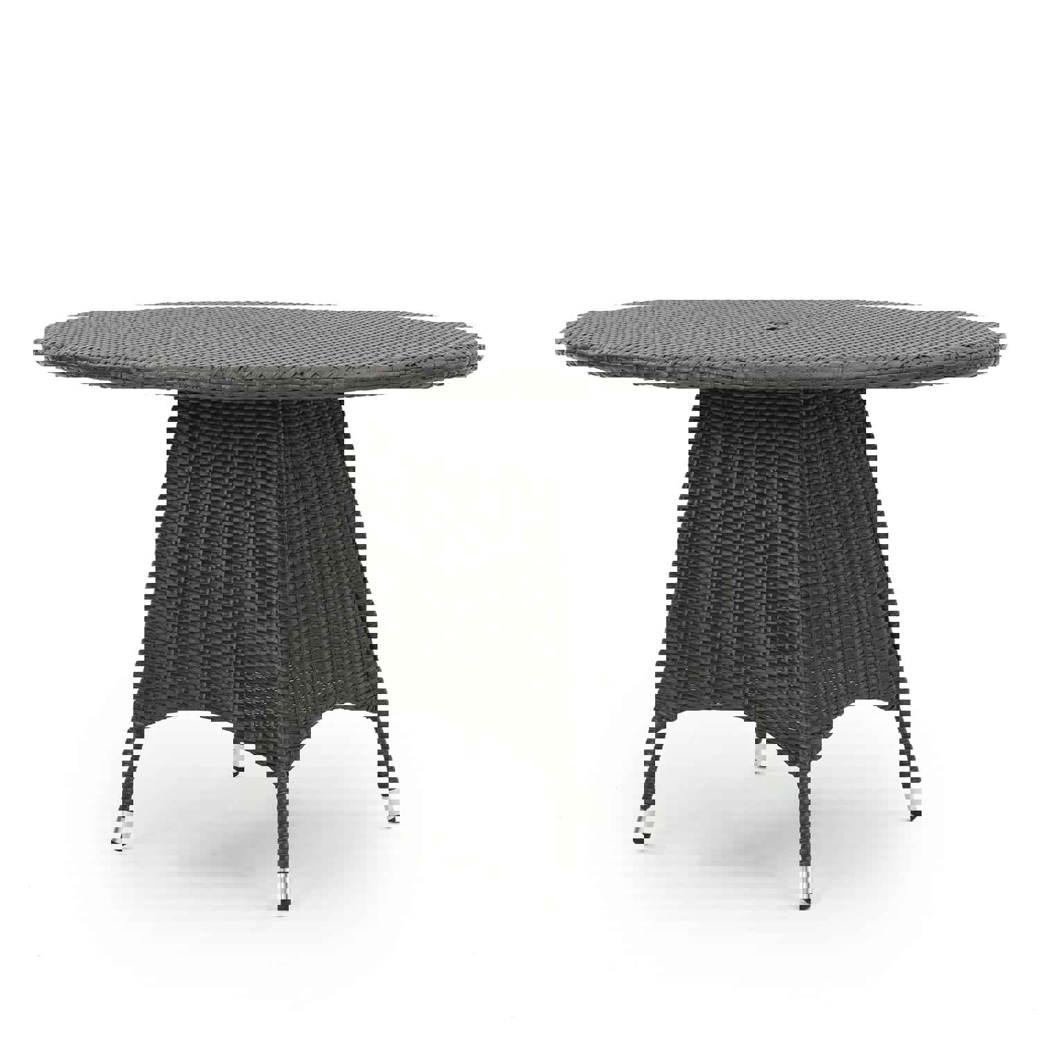 Bristle Outdoor Grey Wicker Round Dining Table