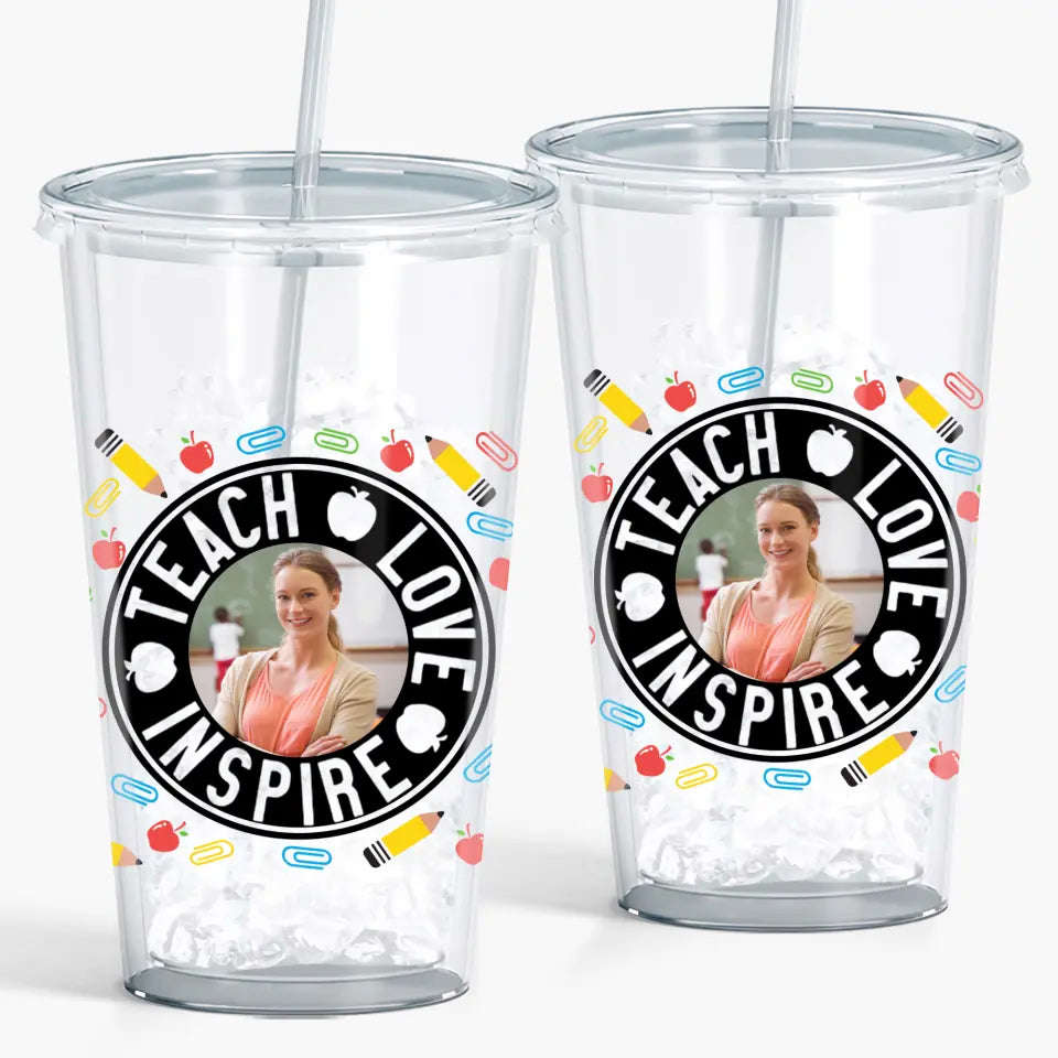 Personalized Custom Acrylic Tumbler - Perfect Gift for Teachers, Birthday & Special Occasions