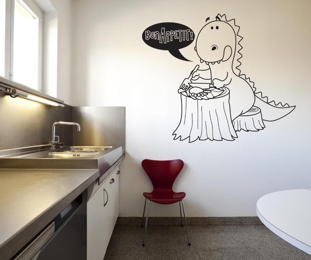 Vinyl Wall Decal Sticker Dinosaur Bon Appetit #OS_DC691
