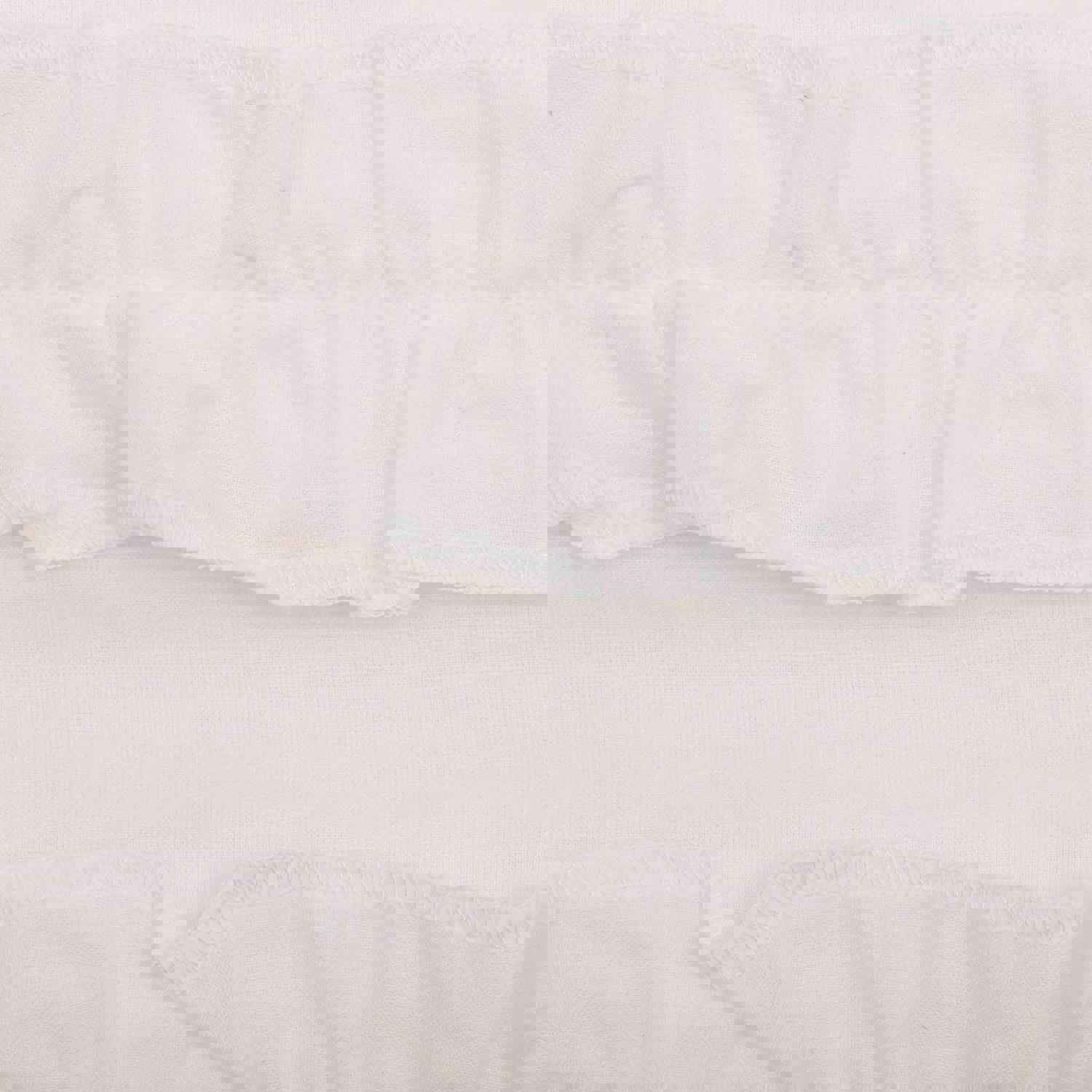 White Ruffled Sheer Petticoat Valance 16x72 - Farmhouse Decor