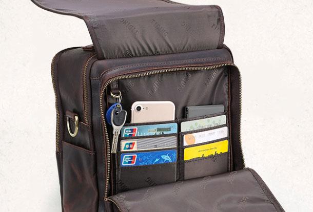 Genuine Leather Messenger Bag for Men - Cool Chest Crossbody Travel Hiking Bag