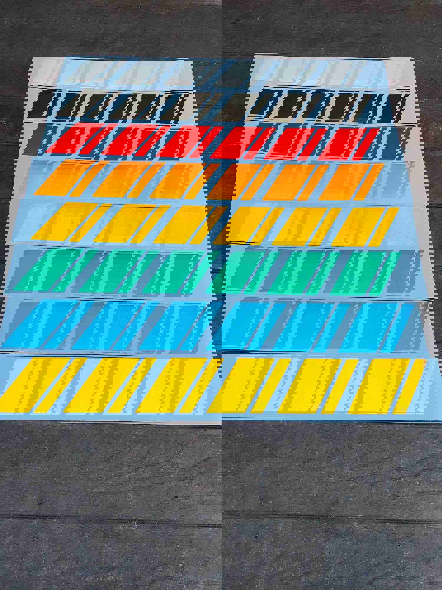 Reflective Wheel Hash Mark Decals for Dodge Challenger - 6 High-Quality Engineer Grade Reflective Stickers