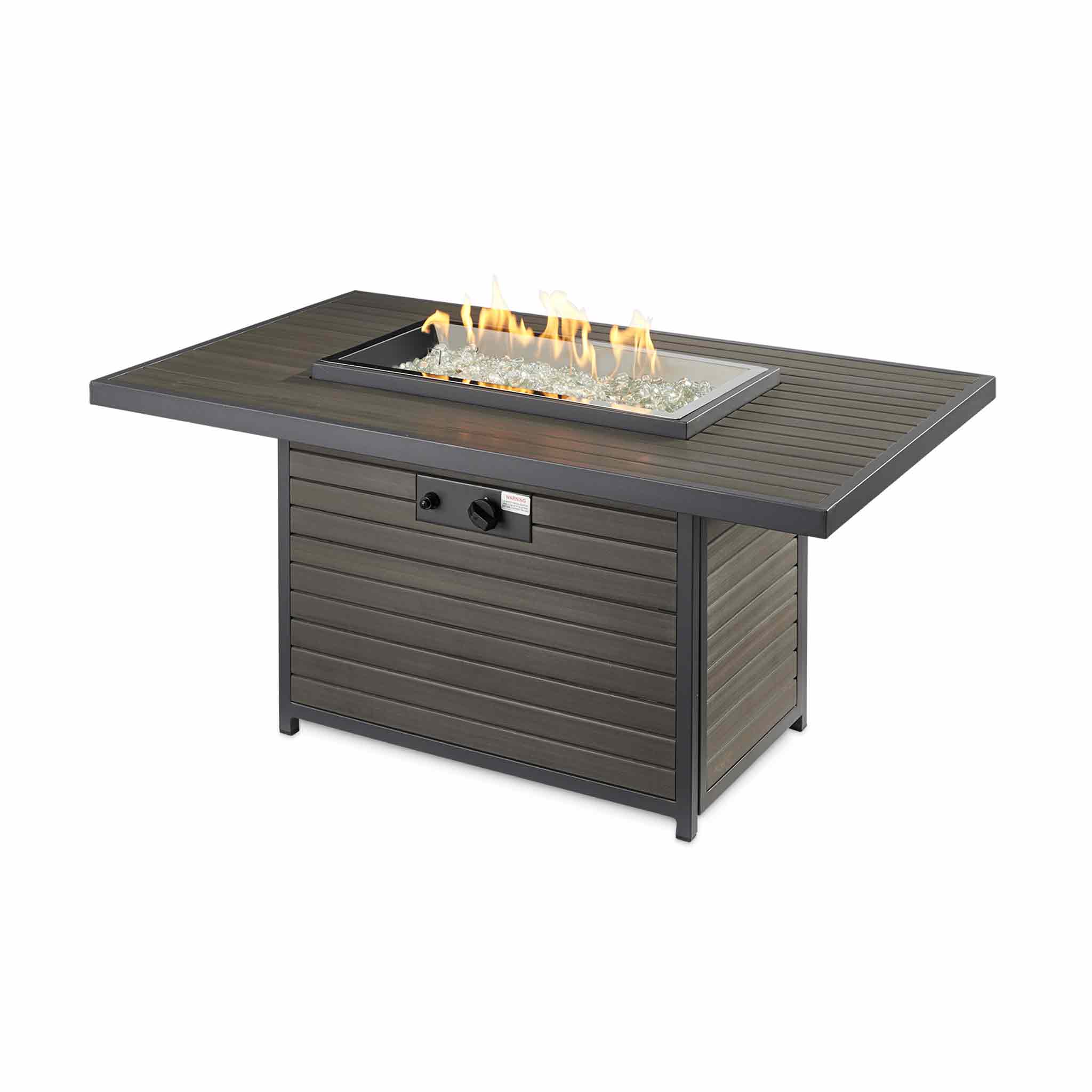 Brooks Rectangular Gas Fire Pit Table for Outdoor Gatherings