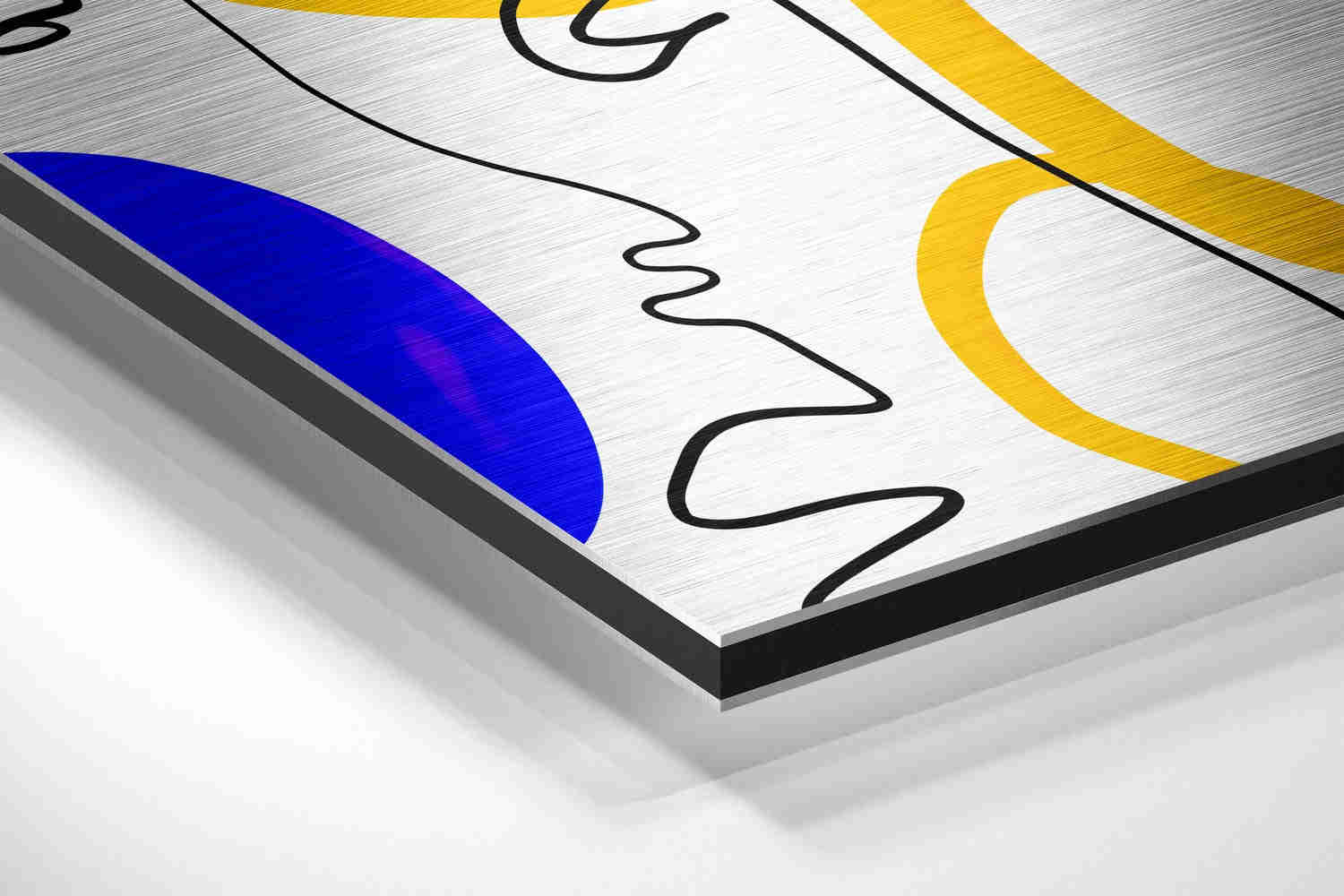 Line Art Brushed Aluminium Dibond Wall Art